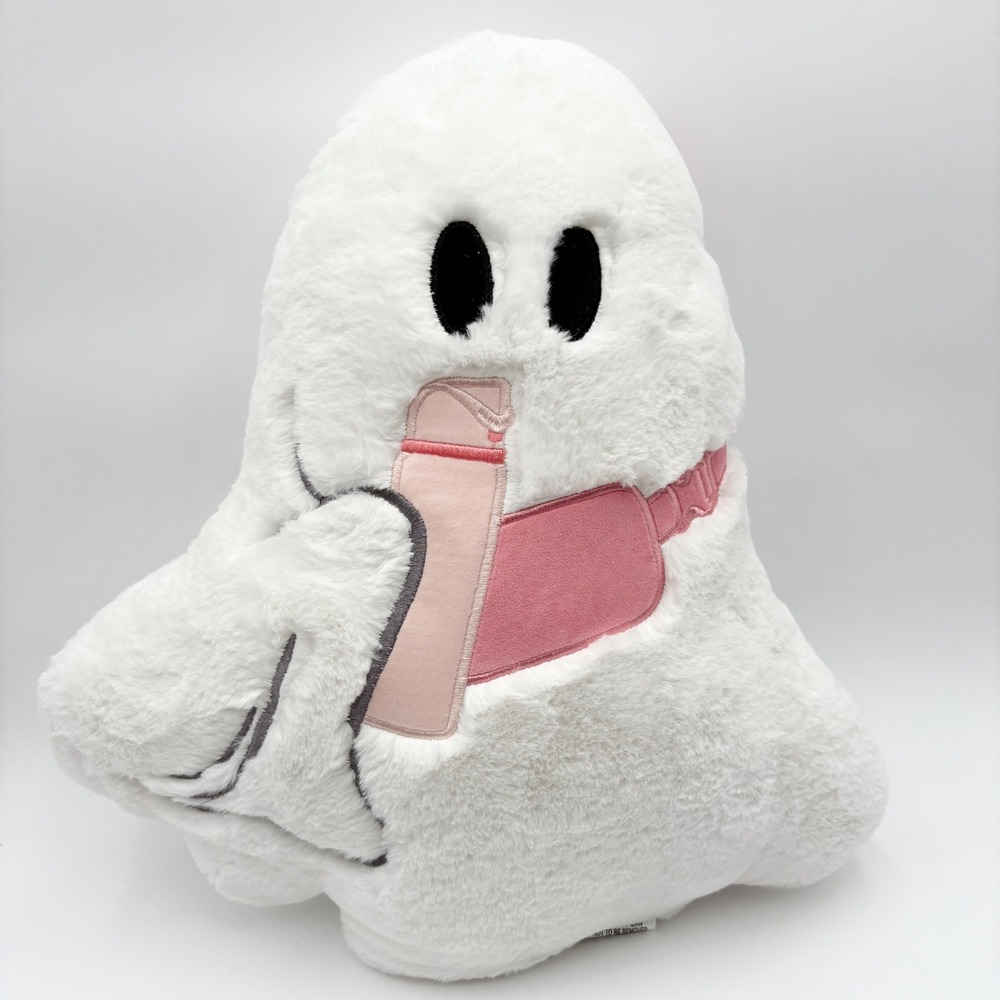 Spooky Nights Ghost Decorative Pillow Plush Pink Owala Stanley Tumbler Halloween